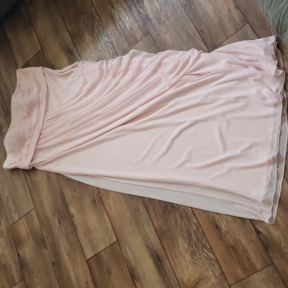 David's Bridal Blush Bridesmaids Formal Strapless Dress Woman Size 18 - Picture 1 of 7